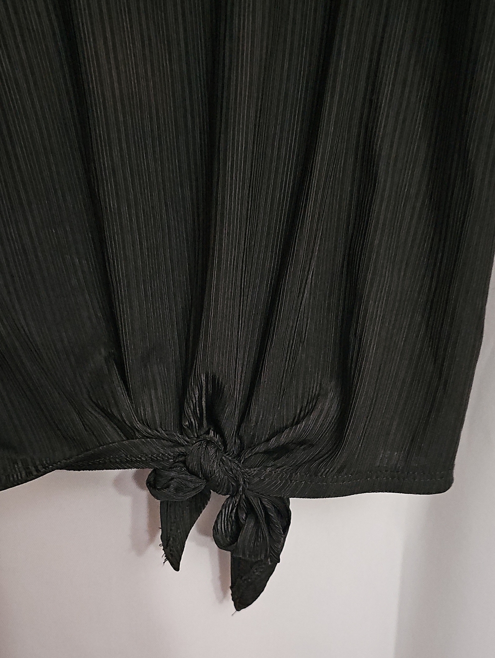 Secret Treasures Knotted Cami Set Scoop Neck front tie Small 4-6 Black Soot New - Picture 6 of 14
